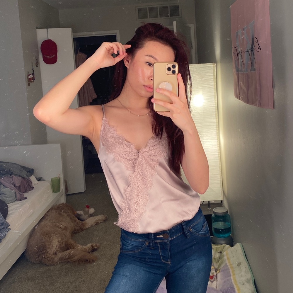 ABERCROMBIE SILK LEOTARD TANK